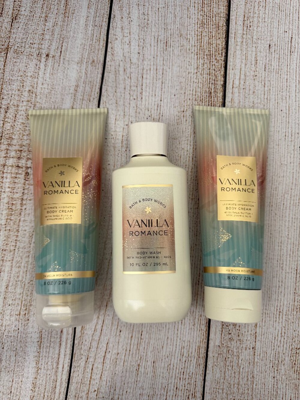 Set of 3 Bath & Body Works Vanilla Romance Body Cream & Lotion NWT